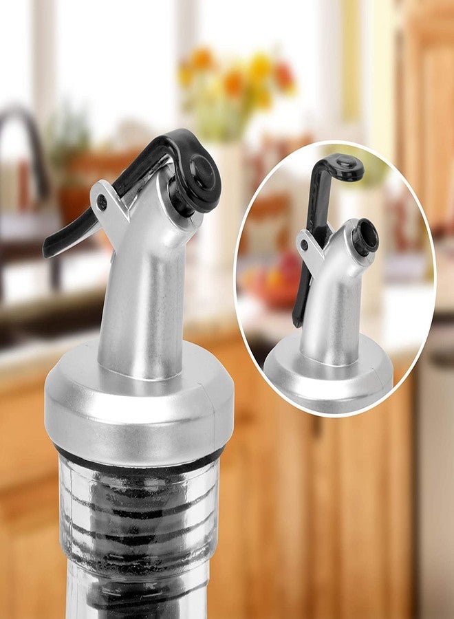 Baskety Glass Oil Dispenser with Steel Cover Seasoning Bottle/Glass Oil Bottle Leakproof Oiler Tank Household Stainless Steel Condiment Dispenser Steel 500ml (1) - Image 3